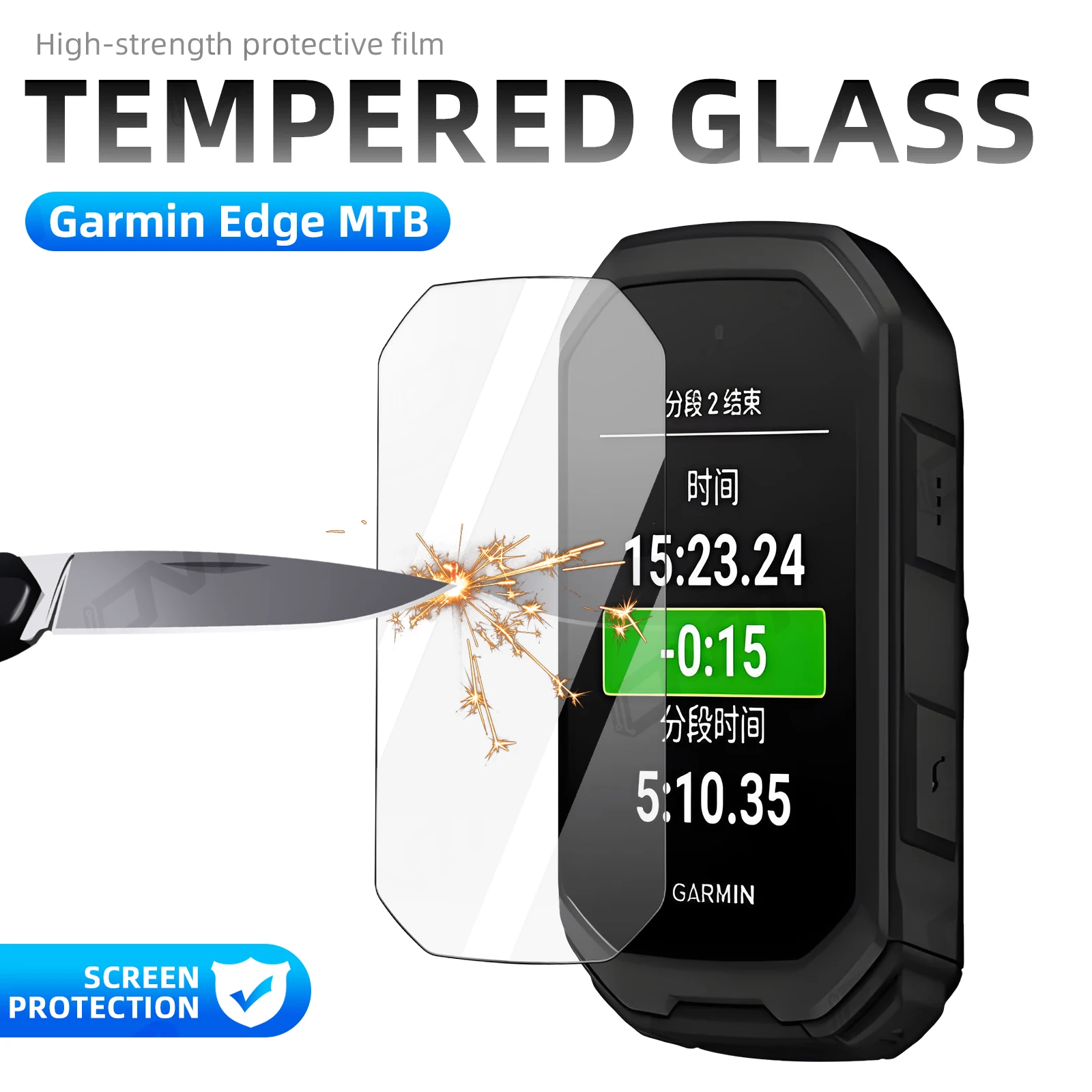 

Tempered Glass for Garmin Edge MTB Anti-scratch Screen Protector Tempered Glass Ultra-HD Protective Film Accessories
