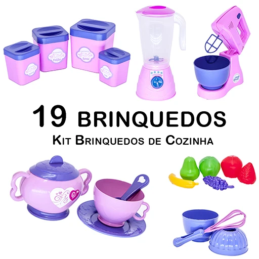 Children's Kitchen Pot Fruit Cup Blender 19 pc