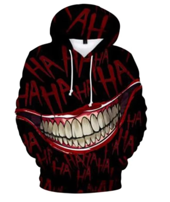 Haha Joker Fashionon 3D Hoodies Men Women Oversized Hip Hop Casual Hoodies Pullovers Hooded Sweatshirts Jackets Clothing