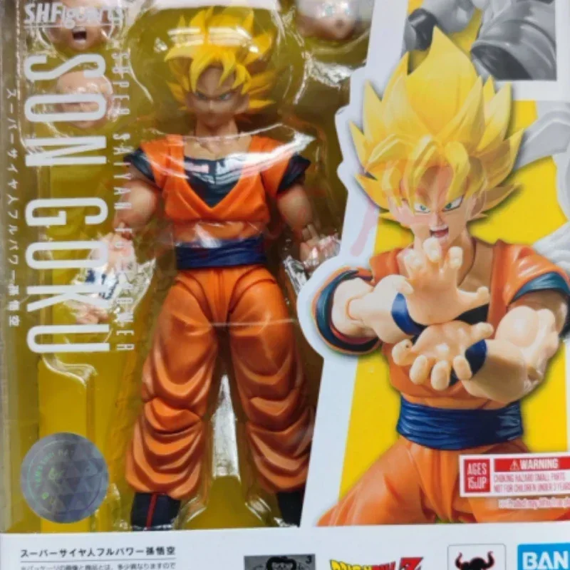 

Bandai Dragon Ball Genuine Shf Figure Full Power Goku Super Four Super Three Goku Super Saiyan White Hair Black Hair Goku Gift