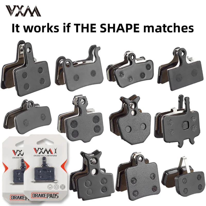 

VXM Bicycle Hydraulic Disc Brake Pad MTB Bike Electric Scooter Resin Semi-Metallic Wear-resistant Disc Brake Pads Cycling Parts
