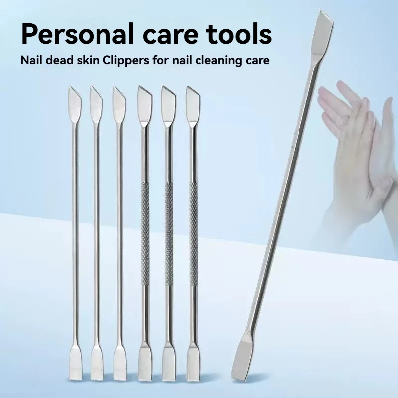 Dual-Ended Nail Art Spatula - 360° Reversible Cuticle Tool & Nail Prep Instrument for Gel Polish and Acrylic Applications