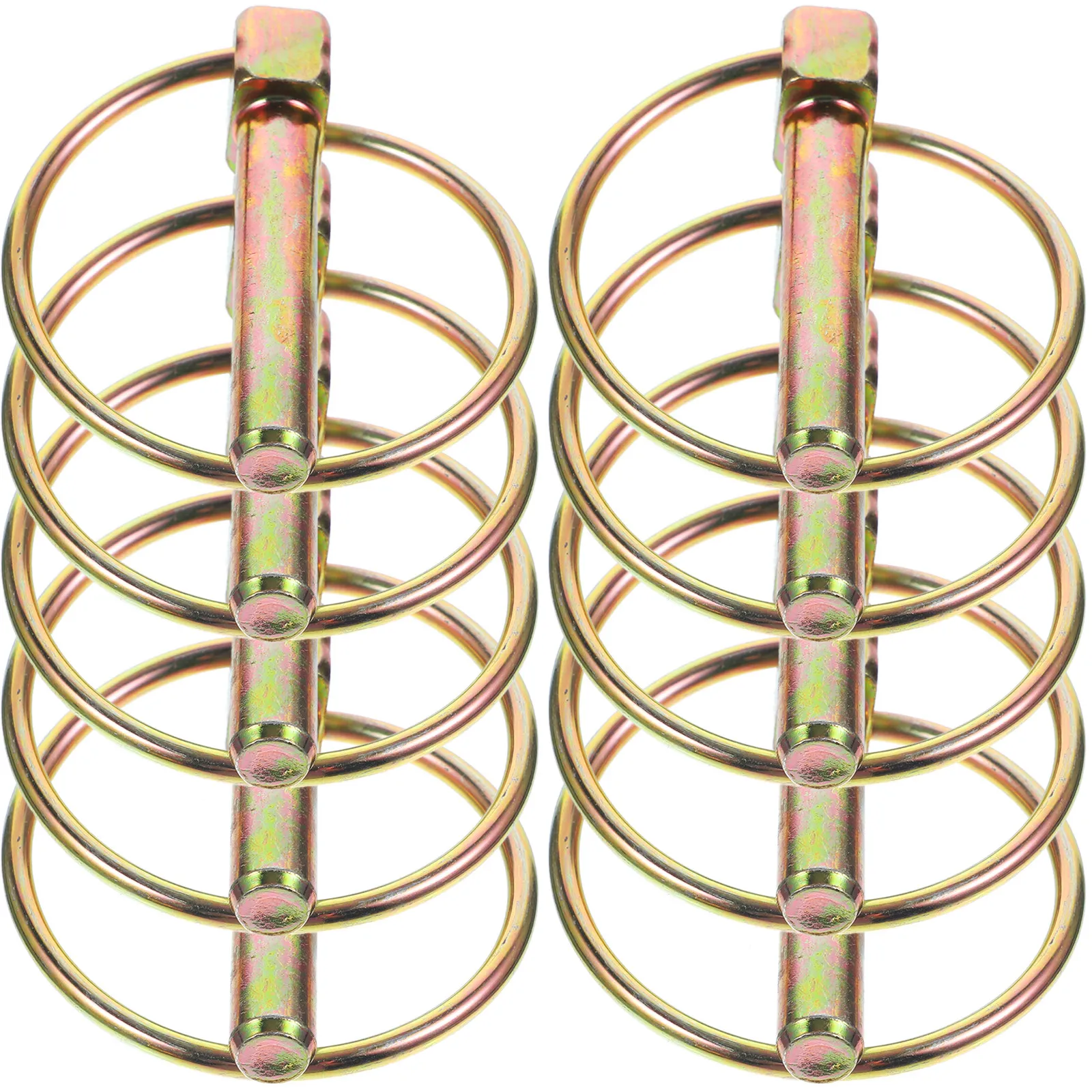 10pcs Ringed O-Ring Pin Heavy Duty Galvanized Alloy For Tractors Trailers Mowers Locking Fastener Hardware