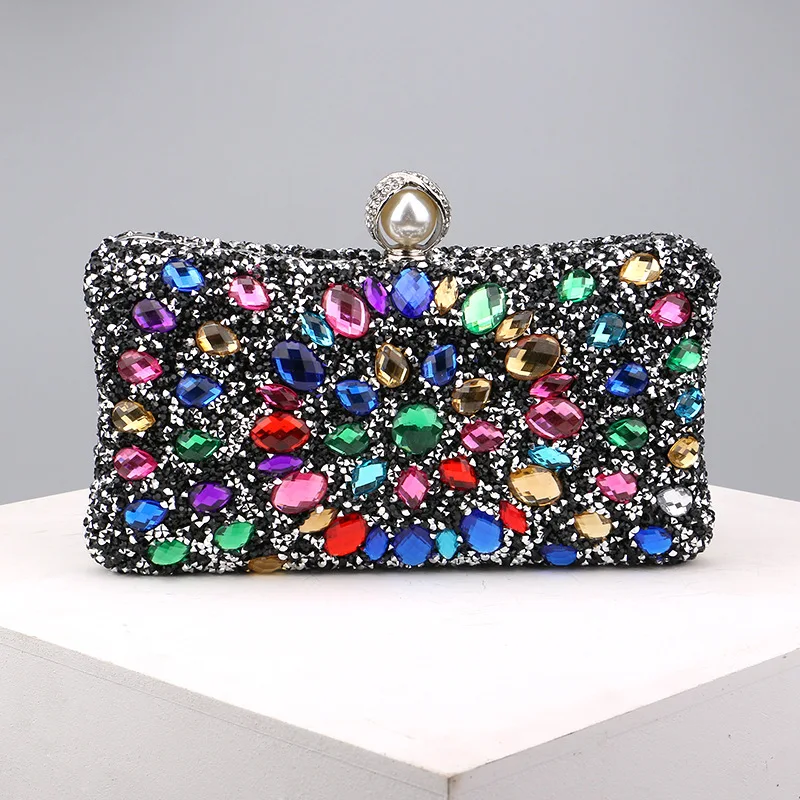 women green Crystal Luxury Diamond Clutch Bag champagne Party Wedding Purse Bridal Handbags Ladies Evening Golden Shoulder Bags