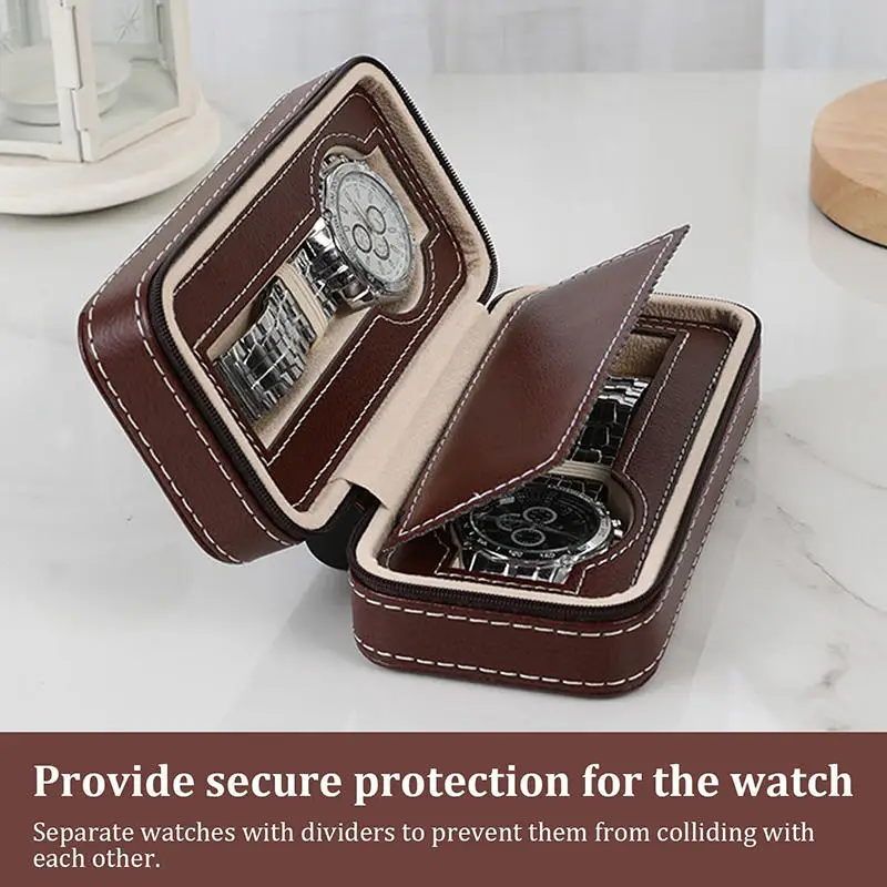 PU Leather Watch Organizer Box Vintage Jewelry Storage Watch Case For Men Women Best Gift Box Display Boxes