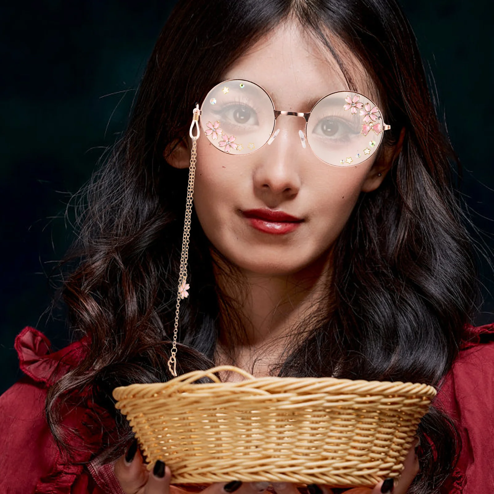 Óculos de borboleta kawaii praia festa óculos cosplay para mulheres bonito estética festa praia acessório