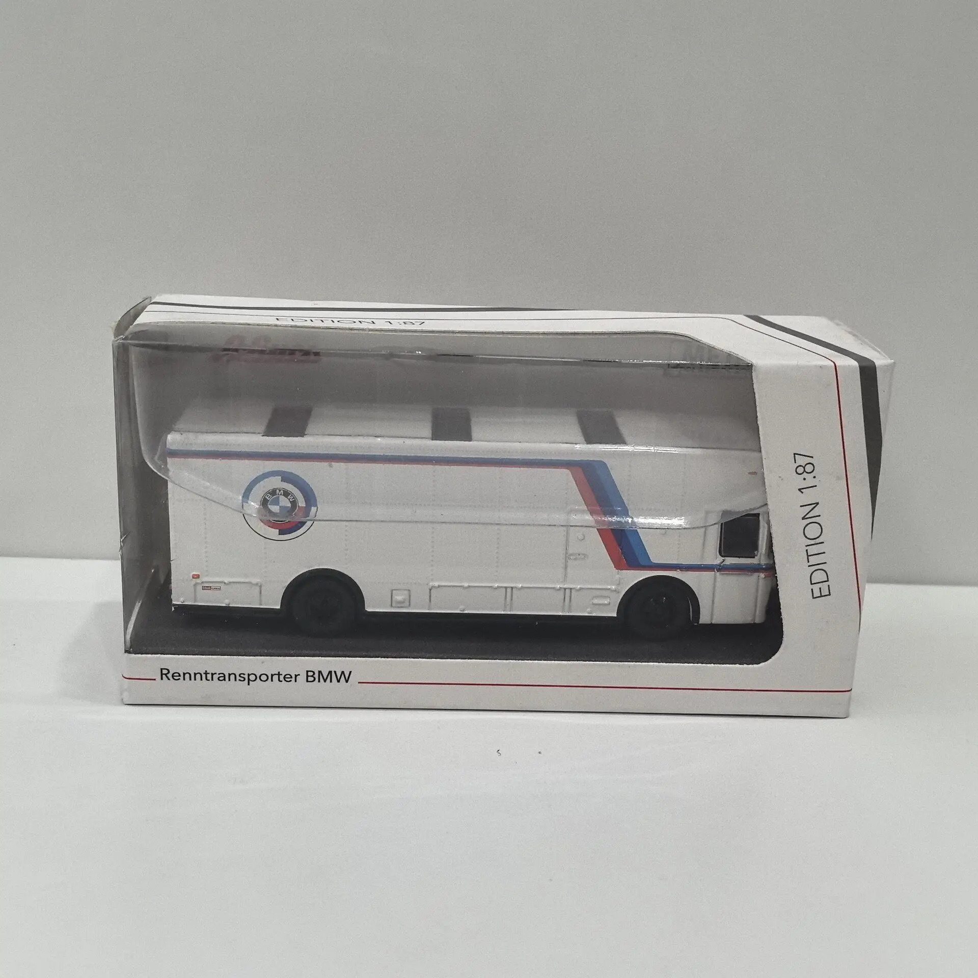 Modelo de Coche de Aleación a Escala 1/87 SCHUCO HO, Remolque de Transporte BENZ BMW