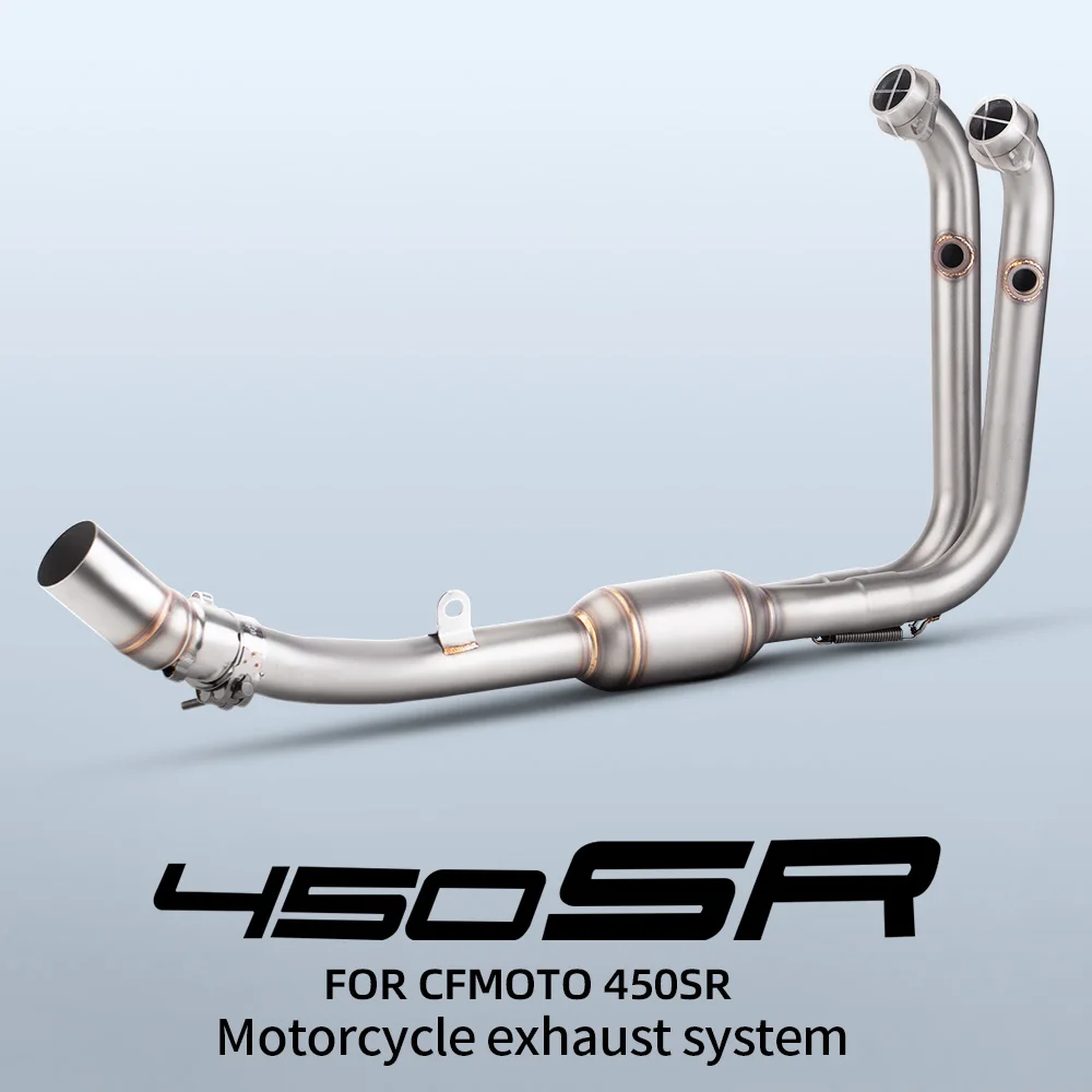 For CFMOTO 450SR Original Muffler Connects Stainless Steel Front Link Pipe New Motorcycle Exhaust Systems for 51mm