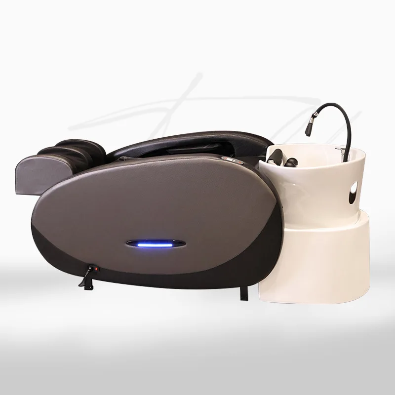 

Barber shop electric massage bed water circulation fumigation head treatment integrated beauty salon shampoo bed