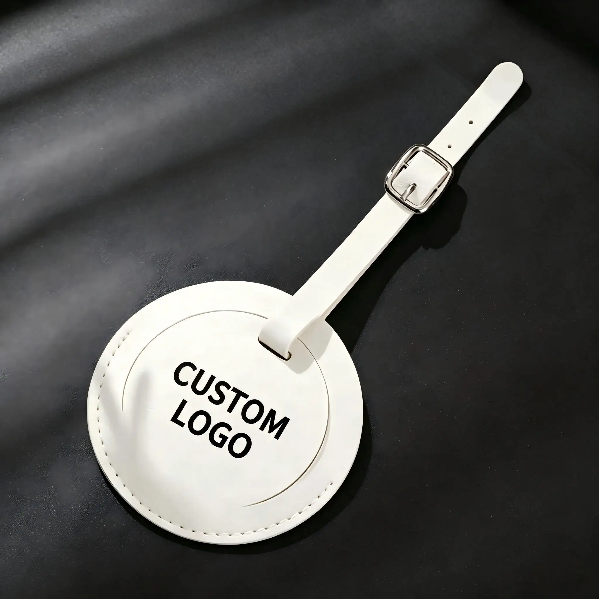 PU luggage tag box custom logo fashionable, anti loss, lightweight, checked in, hanging, solid color luggage tag