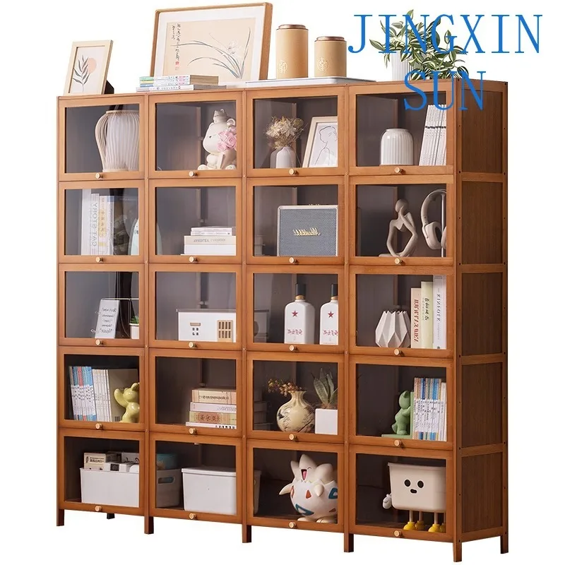 Simple bookshelf Floor-to-ceiling bookcase Children's reading area Picture book shelf Wall shelf