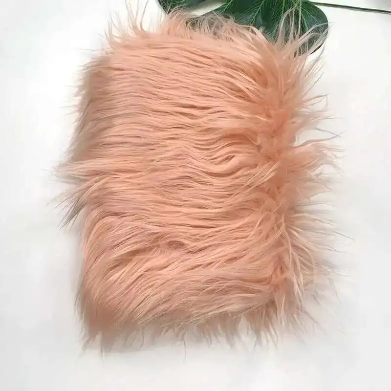 Nepbont stof 46 kleuren 160x50cm 8cm zachte lange pluche handgemaakte pop/kleding Shaggy stof
