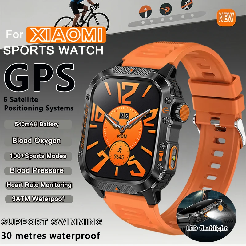 

2025 для Xiaomi, новые прочные военные GPS-смарт-часы для мужчин, Bluetooth-вызов, мониторинг здоровья, голосовые спортивные водонепроницаемые умные часы с искусственным интеллектом