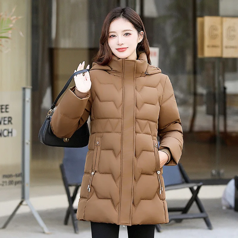 Winter Jacket 2025 Down Cotton Clothes Women's Short Loose Korean Hooded Parkas Outwear Female Thicken Warm Quilted Puffer Coat