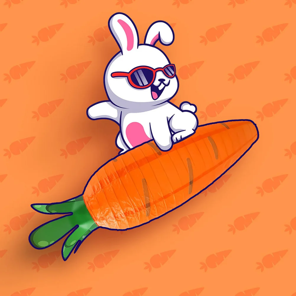 

2 Pcs Easter Lantern Paper Charm Carrot Shape Celebration Decor Decorative Portable