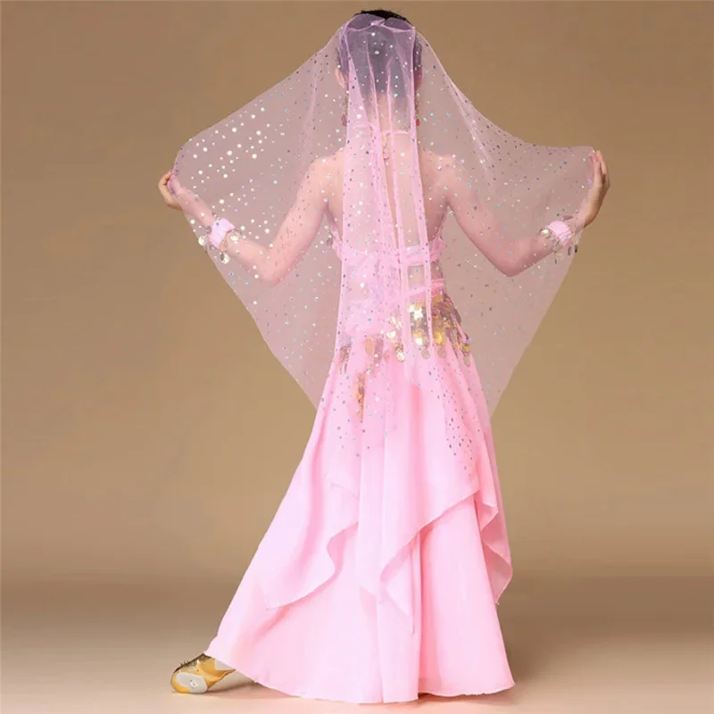 Costume de brevdu Ventre Rose pour Enfant, Vêtements Indiens, 5 Pièces/Ensemble