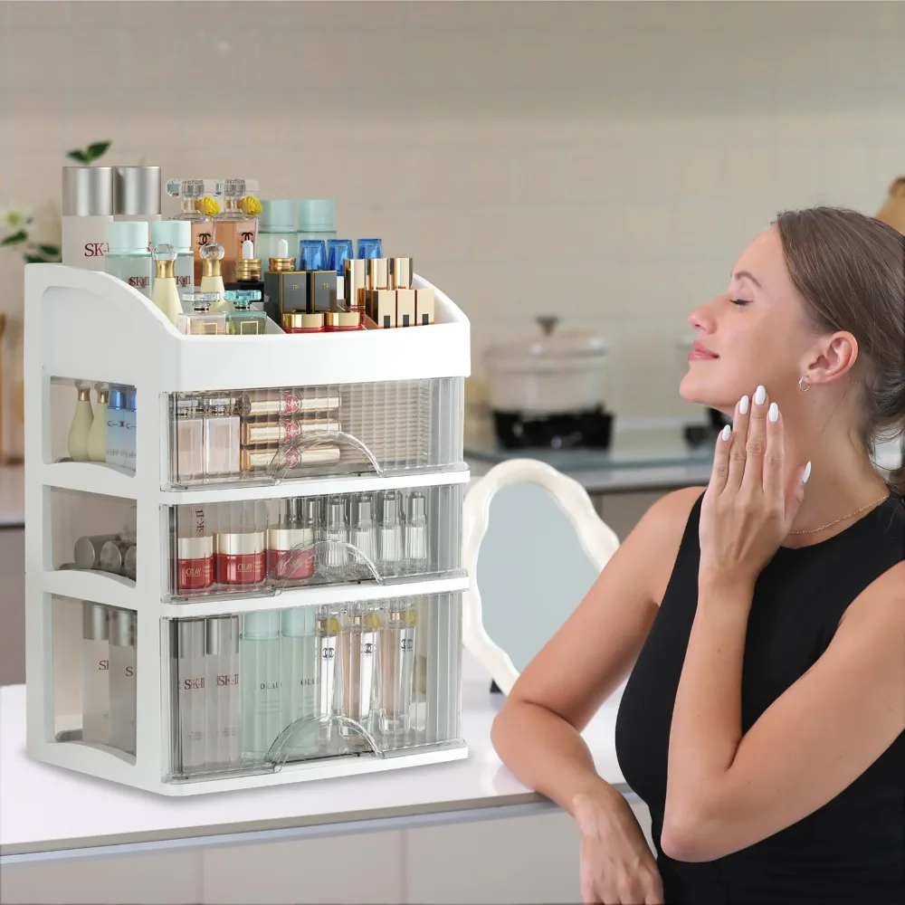 

Makeup Organizer Storage Box Cosmetic Display Cases Drawer Storage Locker Organization Makeup Storage Desk Storage Organizers