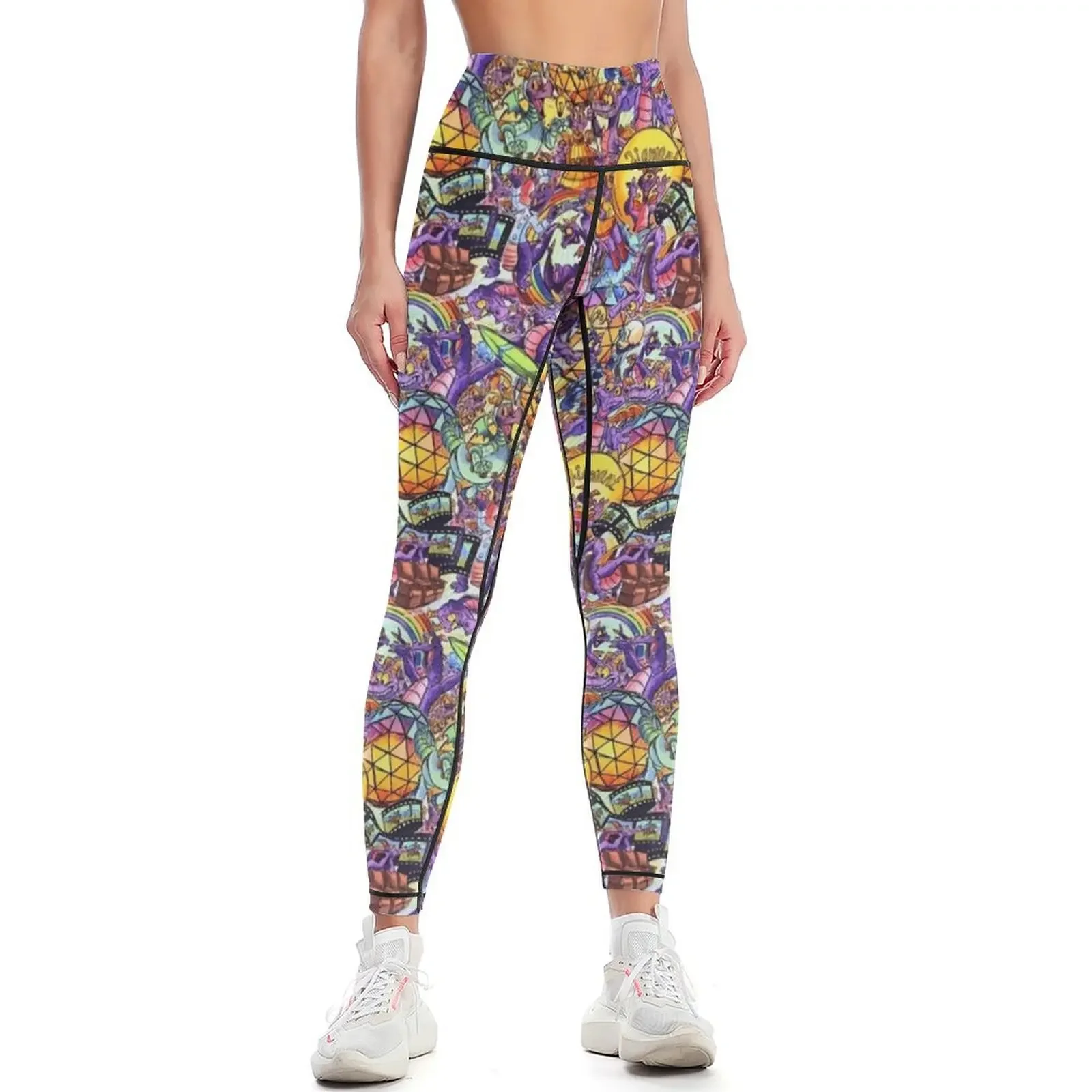 

THE ORIGINAL Figment Collage Leggings sporty woman gym for physical sport legging Women sports Womens Leggings