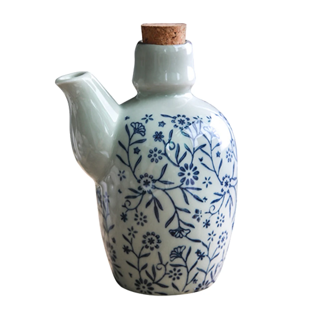 

Ceramic Sauce Container Vinegar Jar Pot Seasoning Bottle Ceramic Seasoning Bottle Portable Handle Keep Fresh