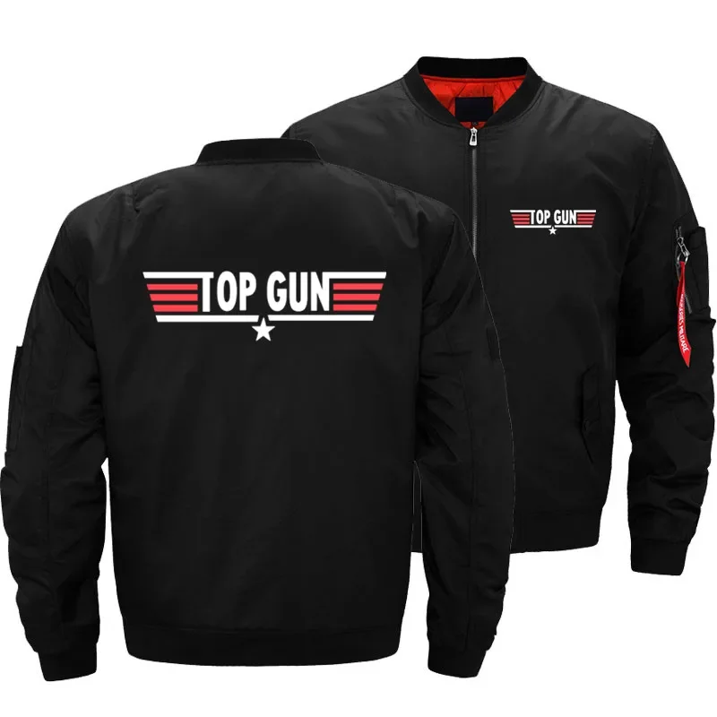 

Top Gun Maverick Jacket Men Game Printed Bomber Jackets Coats Streetwear Pilot Thick Parkas Windbreaker t shirt Clothes 5XL