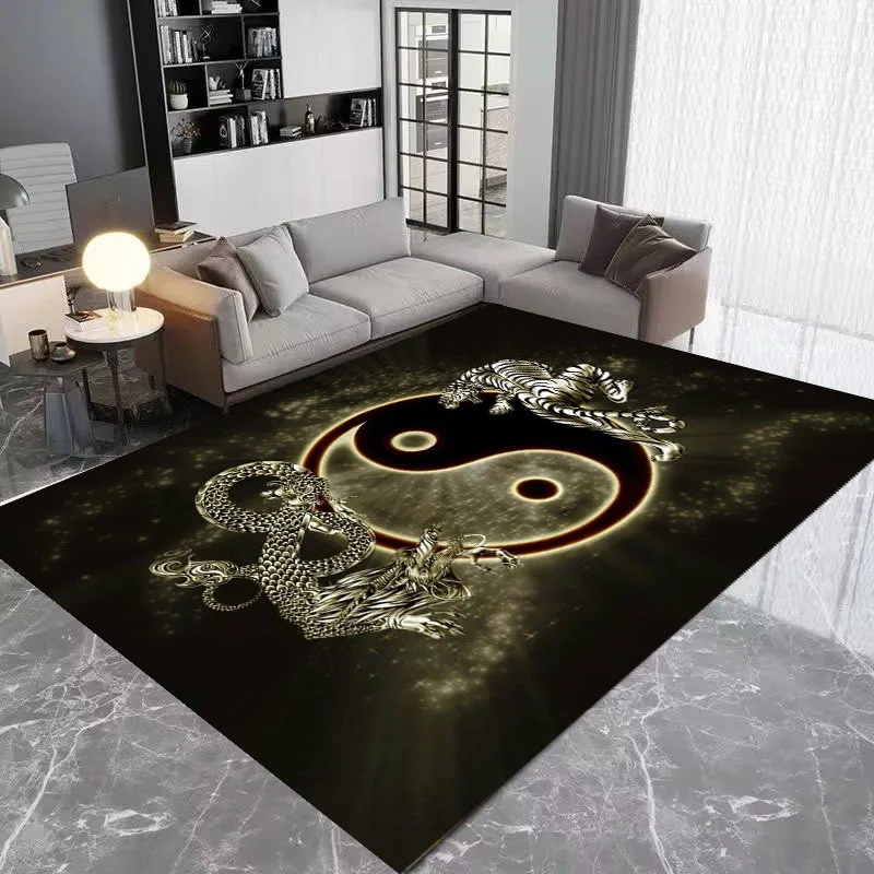 Chinese Tai Chi Bagua Yin Yang Carpet Living Room Home Decoration Bathroom Kitchen Rugs Bedroom Bedside Floor Mat