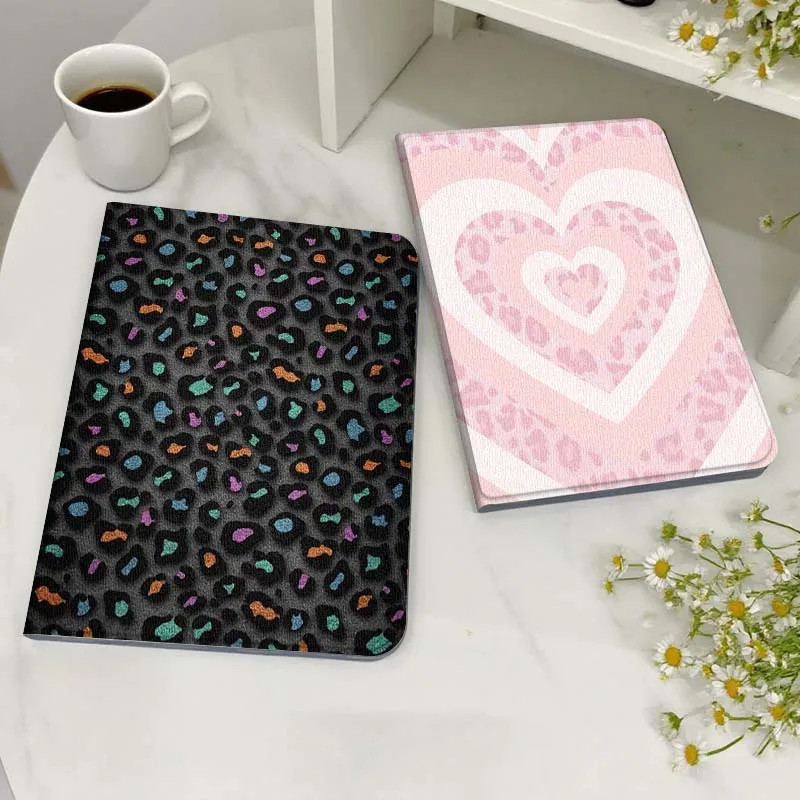 

Pink Leopard Heart Pattern Gift Tablet Case For Samsung Galaxy Tab S7 S8 S9 S10 FE Lite
