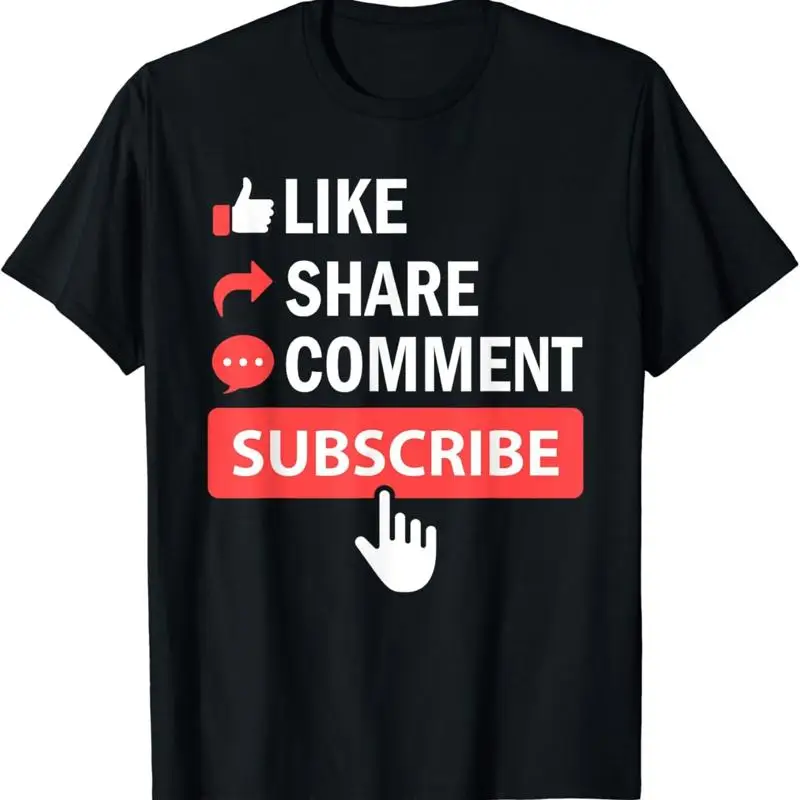 Like Share Subscribe Comment Video Livestream Blogging T Shirt