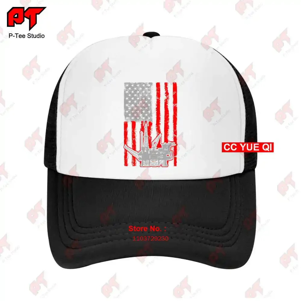 Oilfield American Flag Oil Worker Baseball Caps Truck Cap SVS1