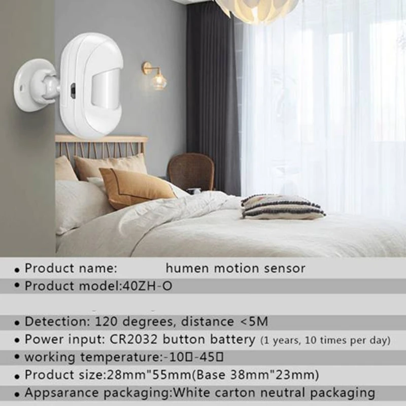 Tuya Zigbee PIR Motion Sensor Human Body Motion Sensor Smart Security Detector Smartlife Work With Alexa Zigbee Gateway