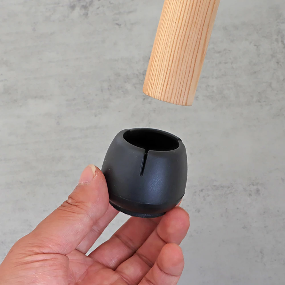 أغطية قدم للطاولة والكراسي من مادة PVC باللون الأسود، أغطية قدم للأثاث هادئة ومتينة، أغطية حماية سميكة مقاومة للاهتراء ومضادة للانزلاق #3