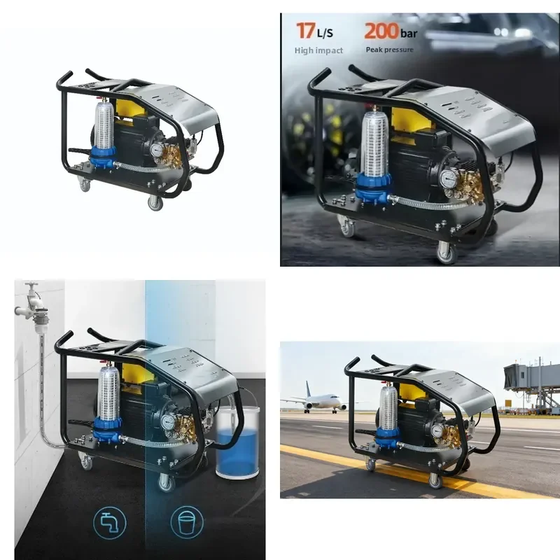 for HP2017e Electric High Pressure Cleaner 5500W 380V Large Flow All Copper Efficient Cleaning Multi Functional Easy to Move