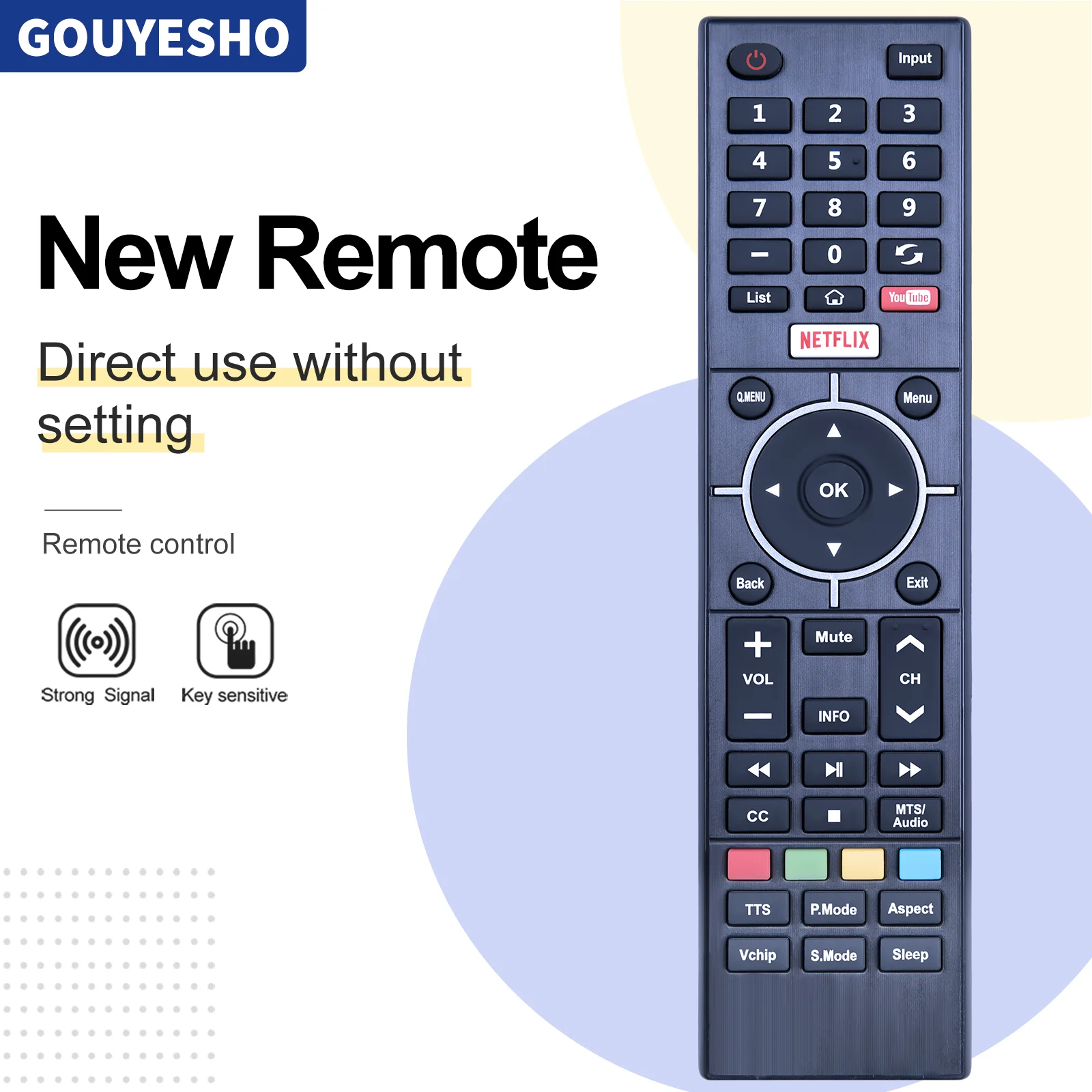 

New SC2258-1 Remote Control For SEIKI Smart TV SC-32HK860N, SC-65UK700N, SC-60UK850N