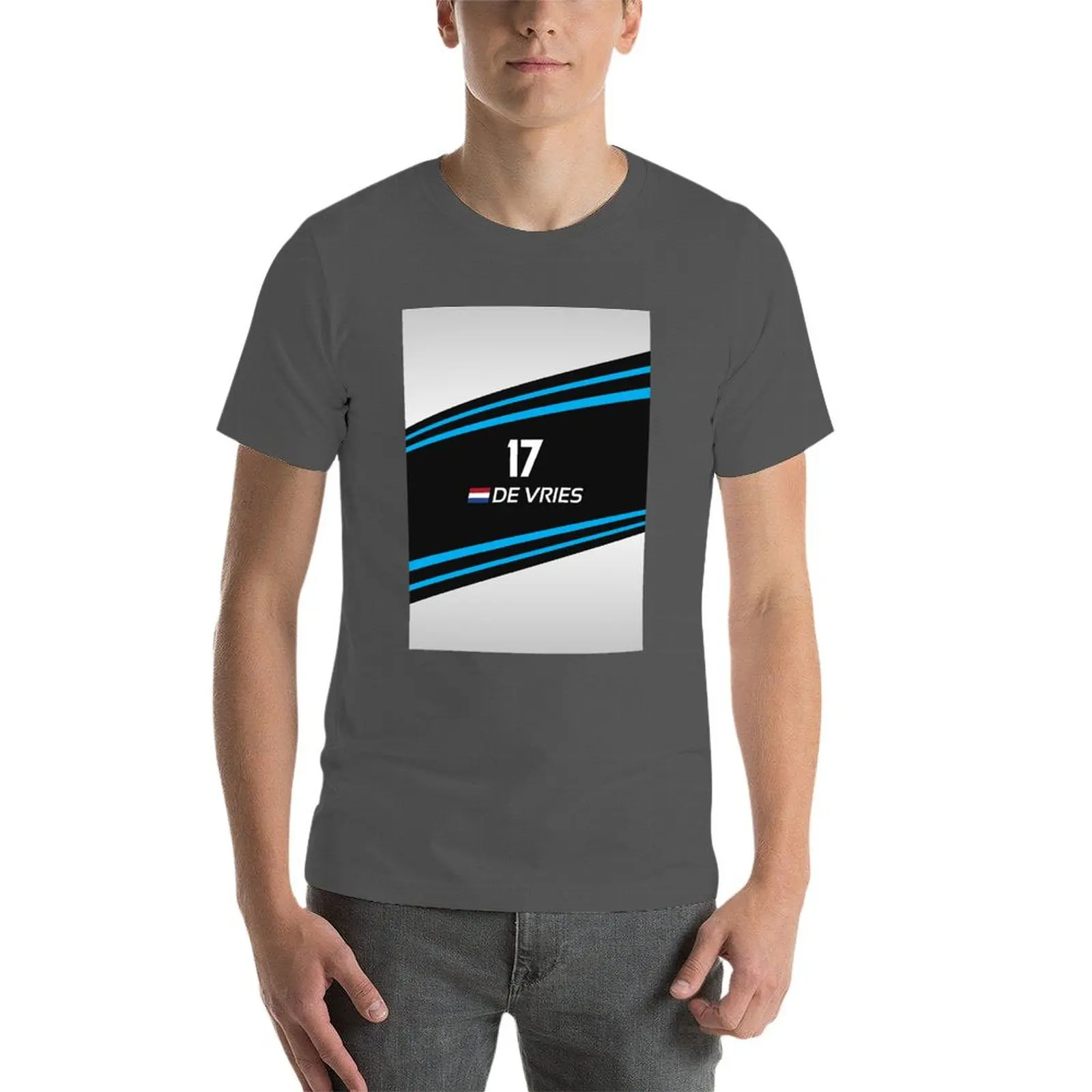 الفورمولا E 202122 - 17 دي فريس تي شيرت رجل تي شيرت للرجال عادية أنيمي تي شيرت للرجل تي شيرت للرجل القطن تي شيرتات عجيبة #4