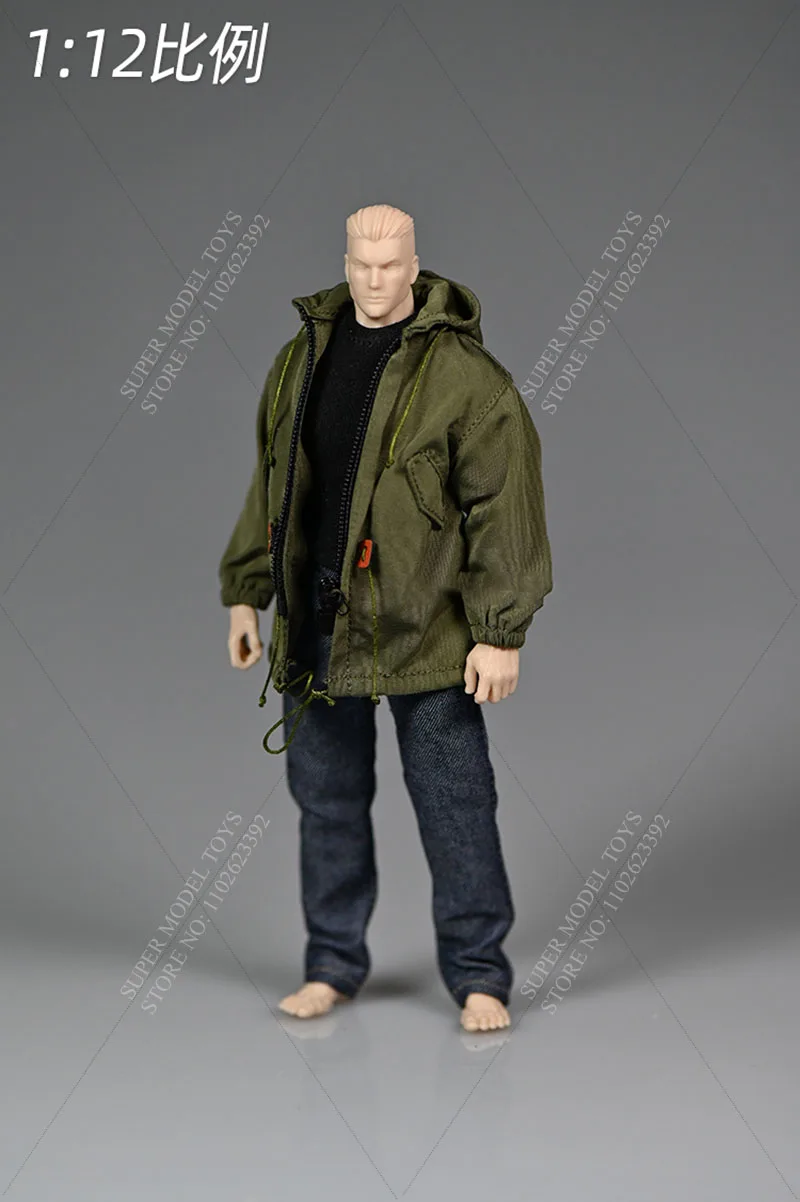 In Stock 1/12 Scale Soldier Trend Military Version Trench Coat Loose Fitting Work Clothes Fit 6-inch Action Figure Model Toys