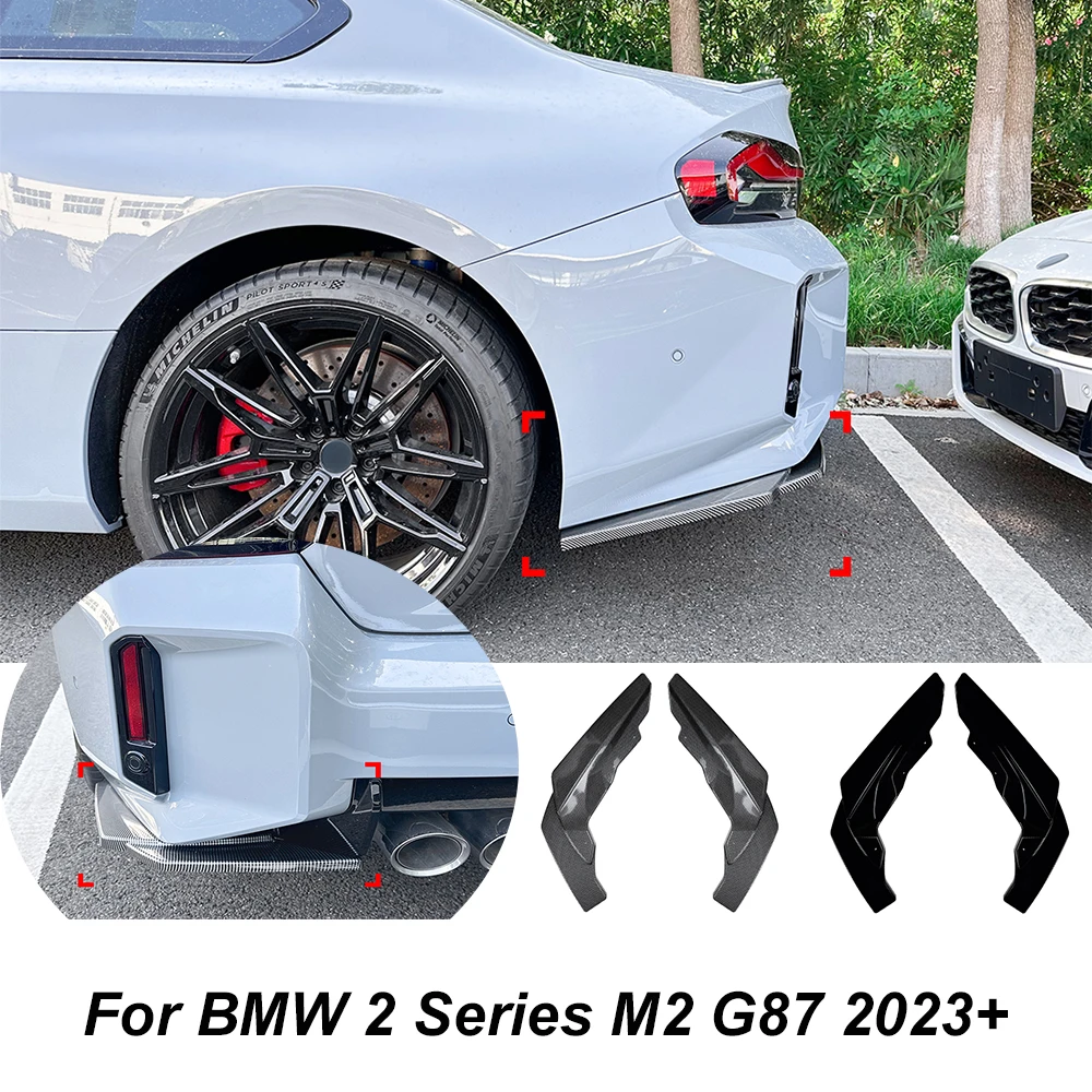 

Для BMW 2 серии M2 G87 2023 + Автомобильный задний бампер, задняя губа, угловой спойлер, внешняя Модификация автомобилей, внешняя модификация, детали