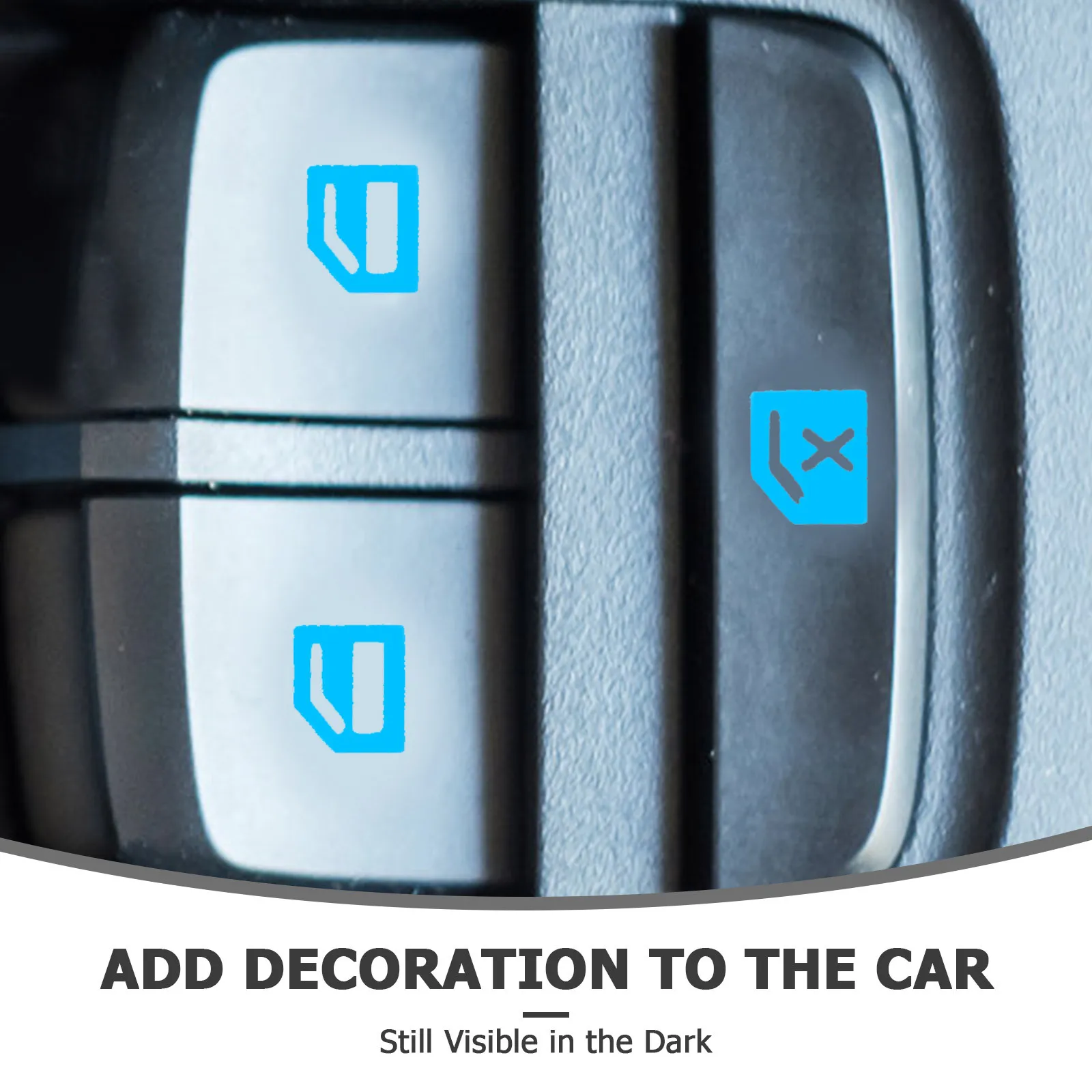 

Glow In The Dark Switch Button Stickers For Car Interior Luminous Auto Window Button Decals Car Interior Accessories