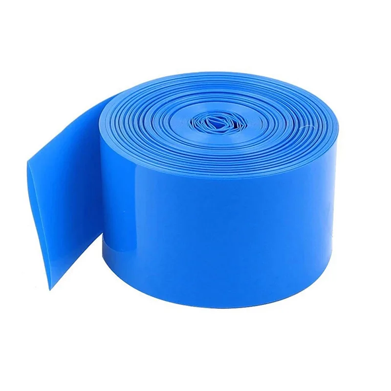 1 Meter Width 7mm-625mm Blue 18650 Lipo Battery Membrane PVC Heat Shrink Tube Pack Insulated Film Wrap lithium Case Cable Sleeve