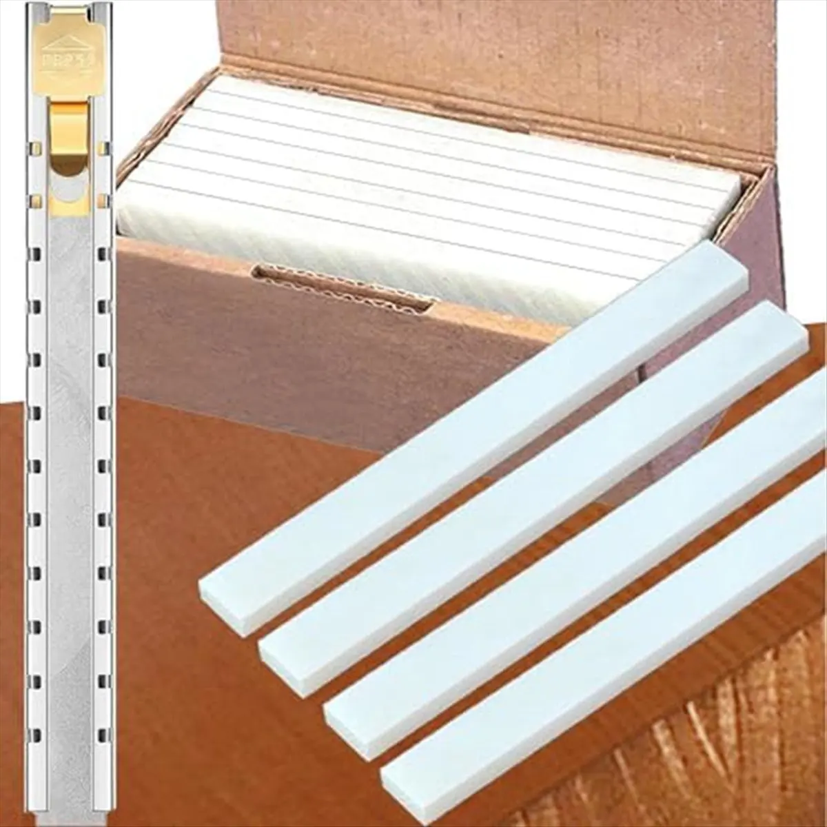 Flat Soapstone Holder Steel with 18 Natural Soapstone Pencil Refills soap stones welding Metal