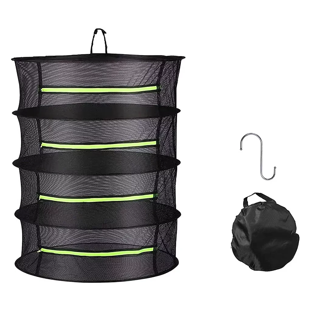 Multifunctional Foldable Drying Net, Drying Rack, Layers, Planting Hanger, Breathable, Fishing Dryer Bag, Flower Plants