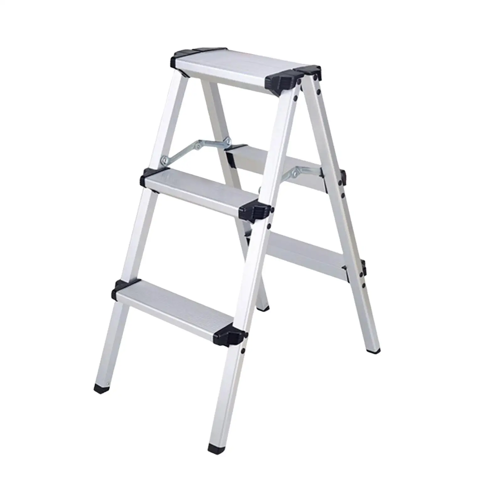 3 Step Stool Herringbone Ladders Storage Shelf Rack Ladders for Outdoor Working Household