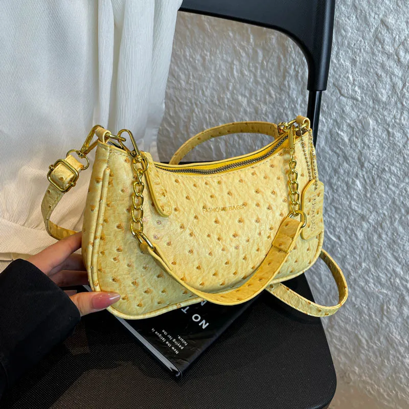 2026 Women Light Luxury New High-end Women's Bag Soft  Pattern Underarm Bag Casual Dumpling Bag