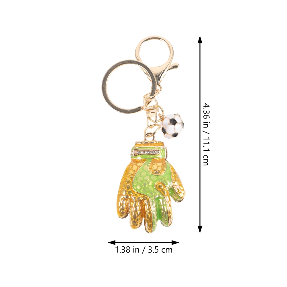 2pcs Goalkeeper Glove Keychain Backpack Hanging Glove Shaped Key Ring Decorative Keychain Purse Bag Zipper Hanging Pendants