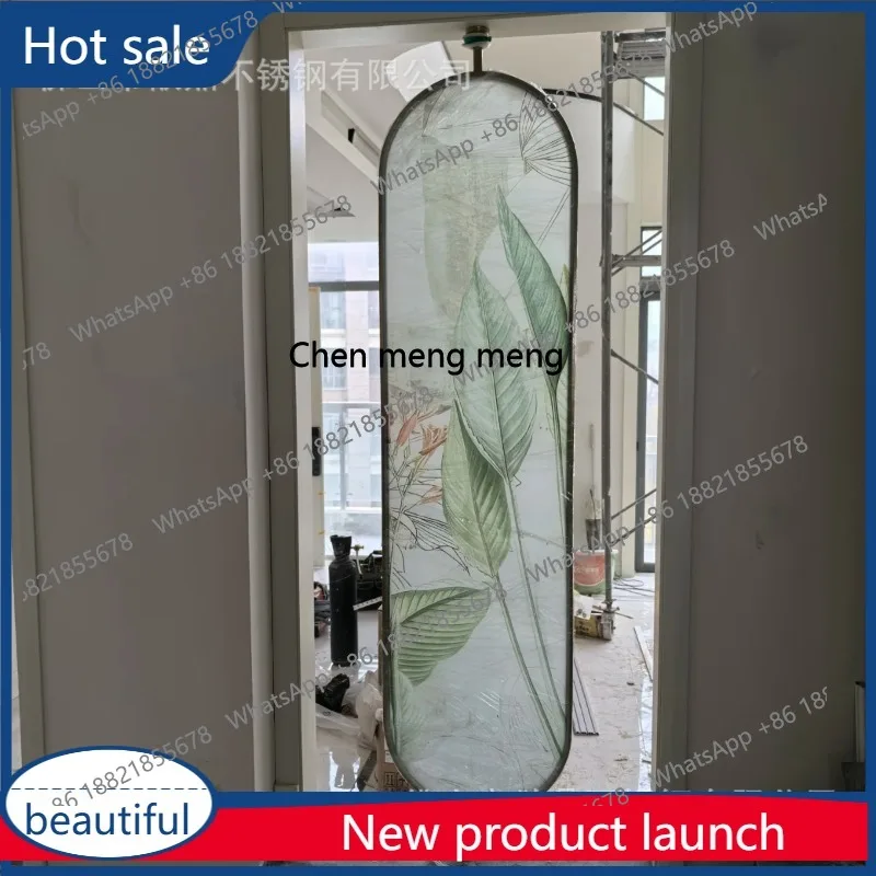 

Changhong glass partition living room bedroom bathroom home rotation Nordic simple light luxury entrance decorative screen