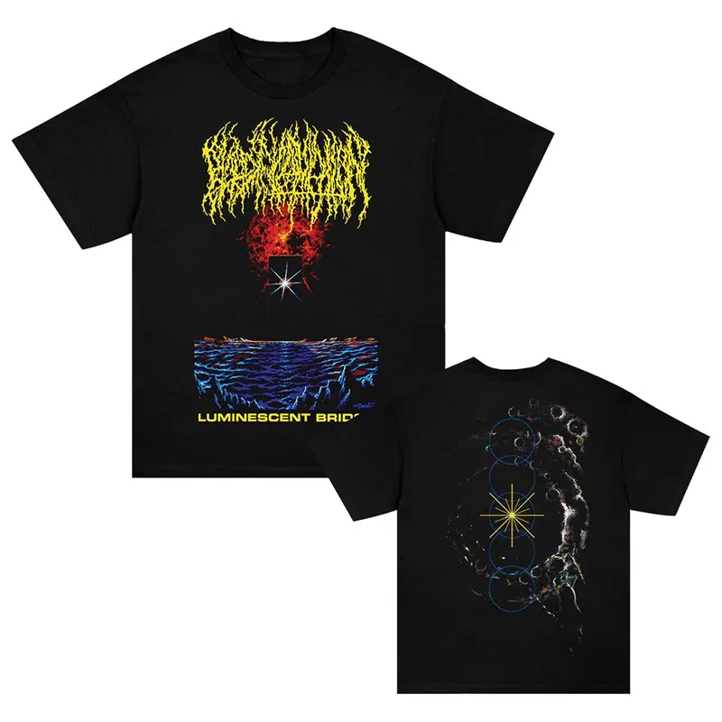 Top BLOOD INCANTATION Dark Metal Style Rock American Loose Print Men's and Women's T-Shirt