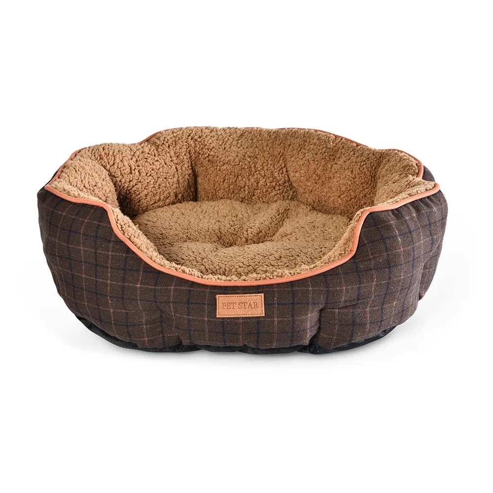 

Wholesale Customizable High Quality Warm Classic Style Plaid Cat Dog Pet Bed