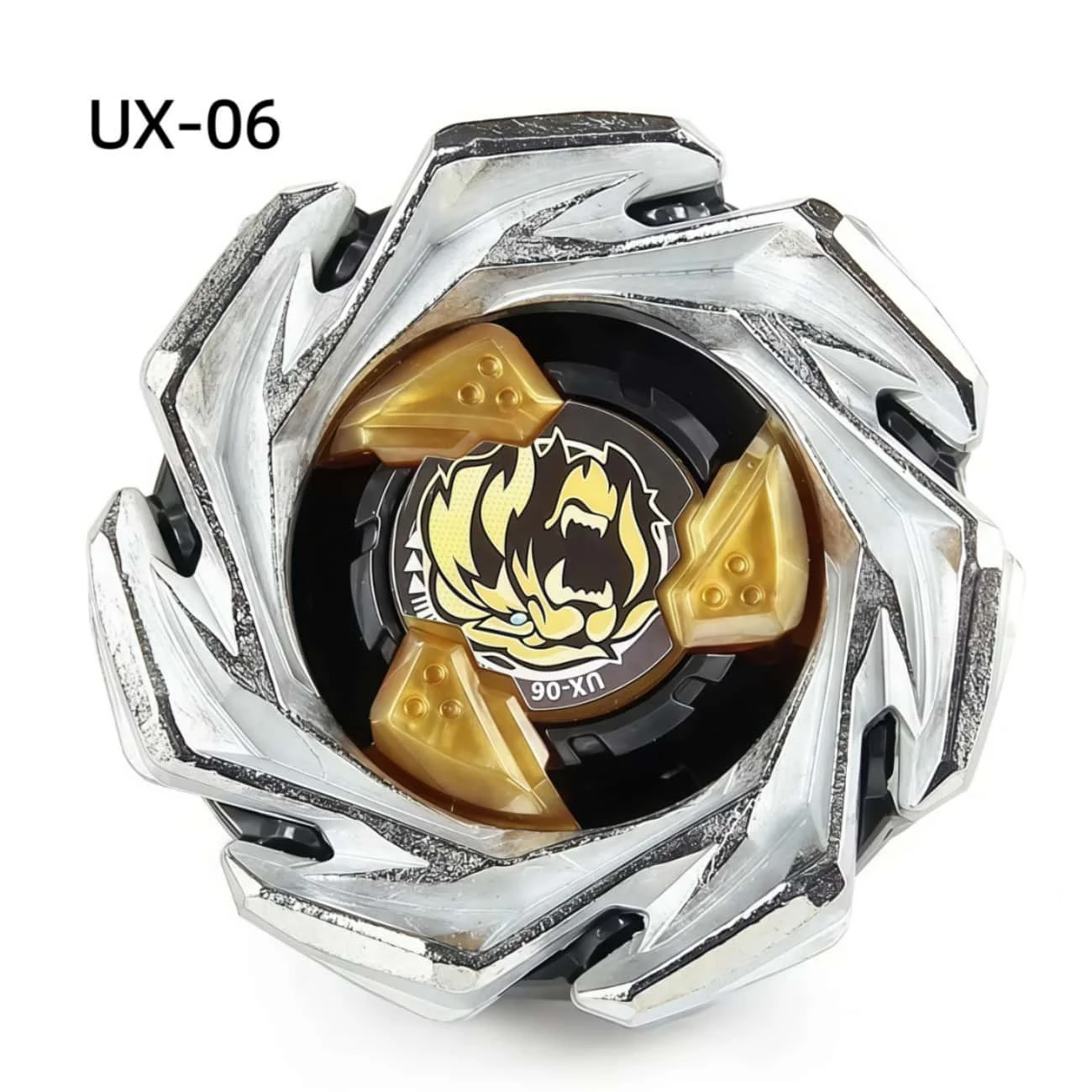 Takara Tomy UX-06 Leon Crest 7-60GN Silber Gold Titus Manju Exklusiver Verteidigungs-Kampf-Kreisel für Jungen, Sammler-Gyro-Spielzeug, Geschenk