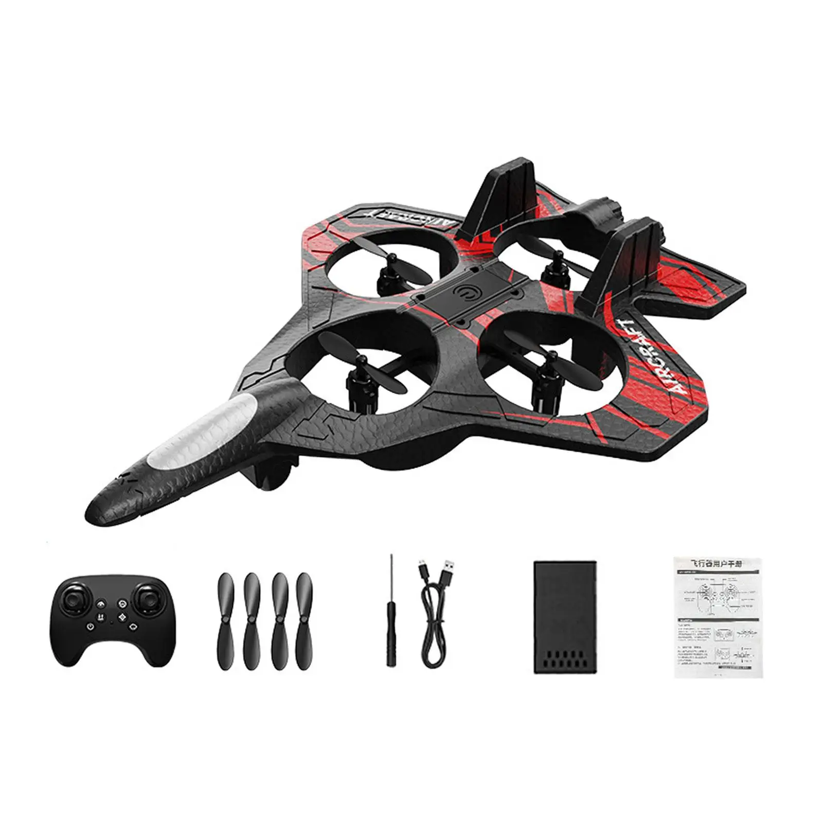 

Remote Control Airplane, Speed Adjustable Aircraft 2.4GHz RC Quadcopter, RC Airplane, Fighter Jet RC Plane for Kids Boys Adults