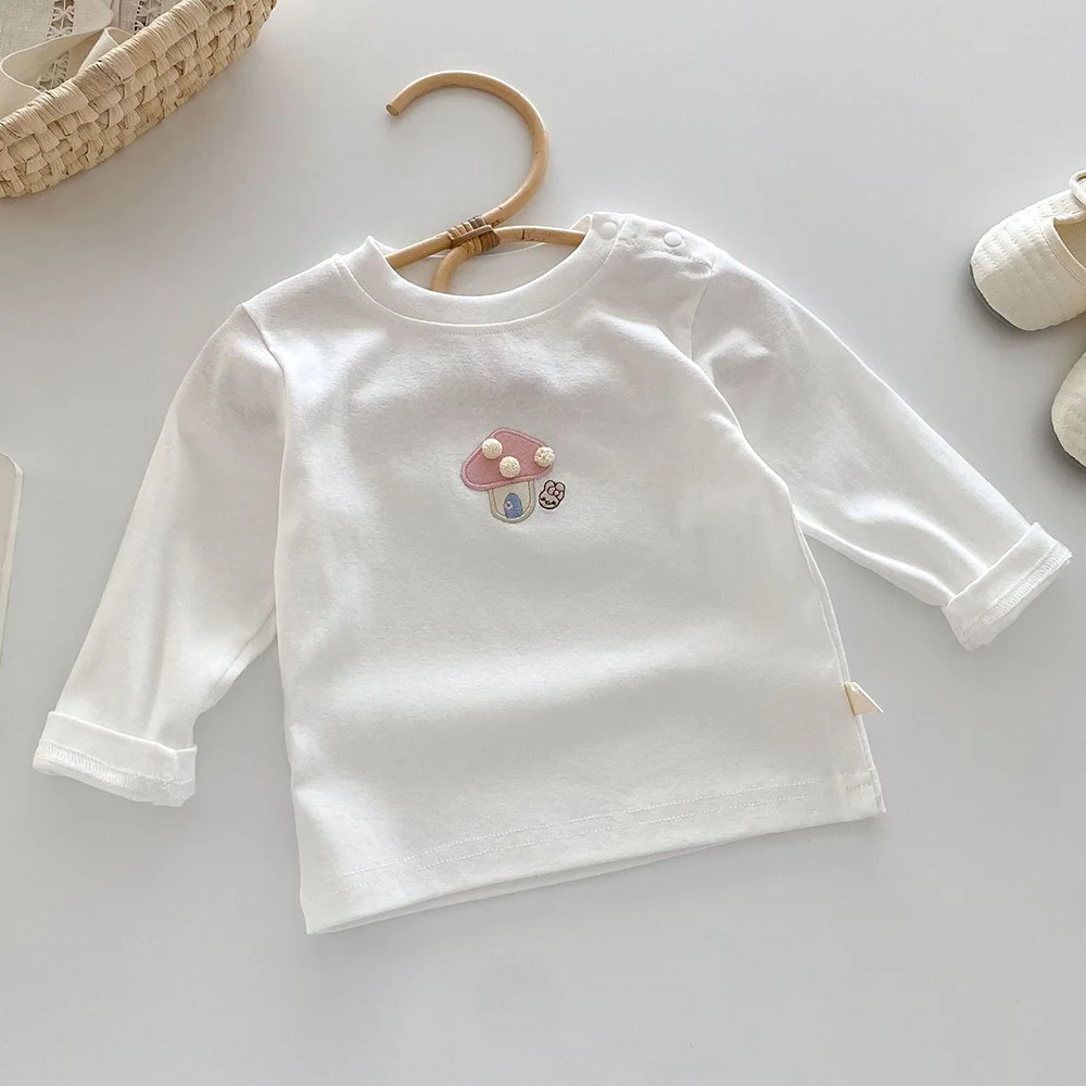 Girls Long Sleeve Tops Cotton Spring Autumn Kids Boutique Clothing Casual Toddler Tshirt New Arrival