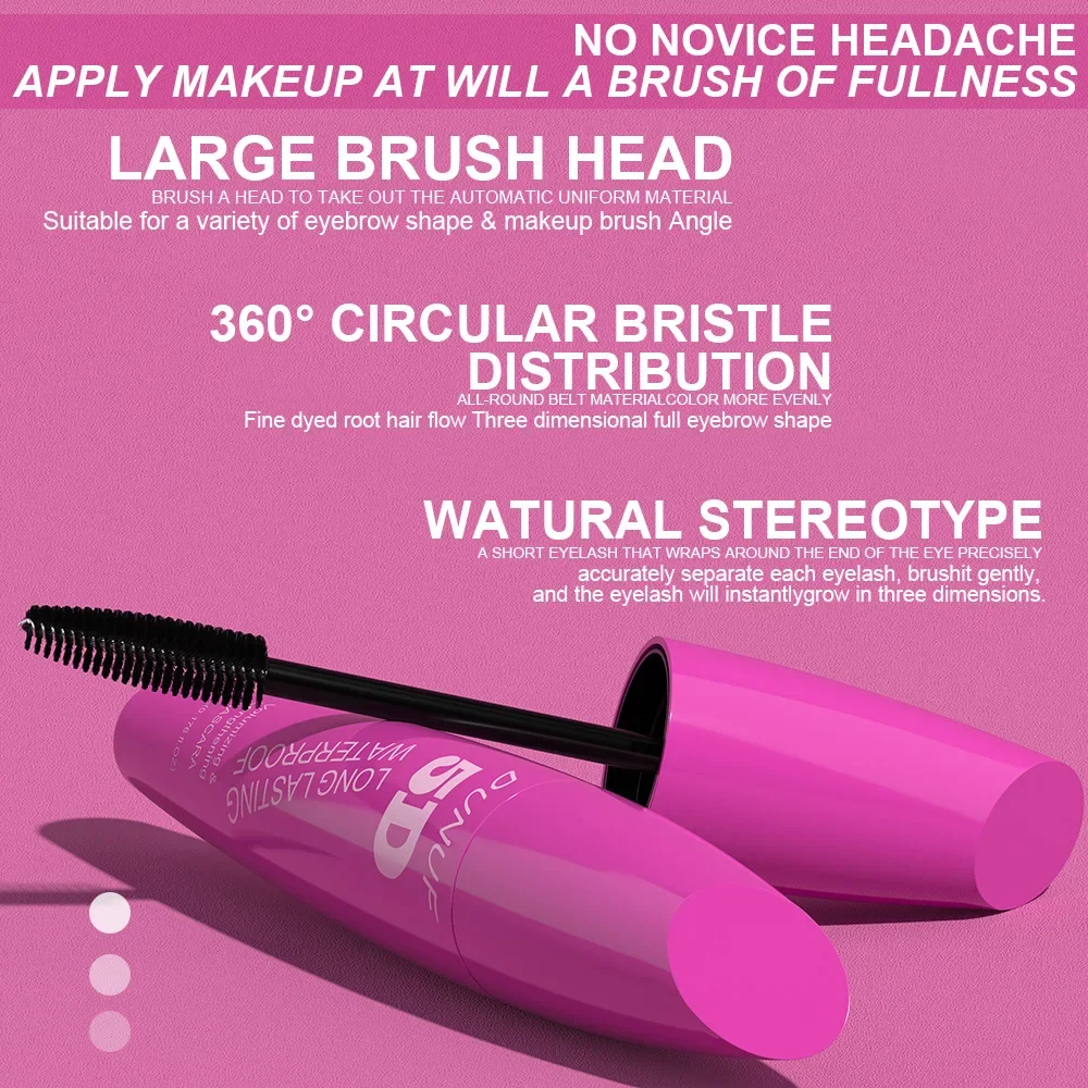 5D Mascara Impermeabile Crema Spessa Snella 24 ore Volumizzante Lash Trucco Ciglia Curling Allungamento Crema Per Ciglia Durata