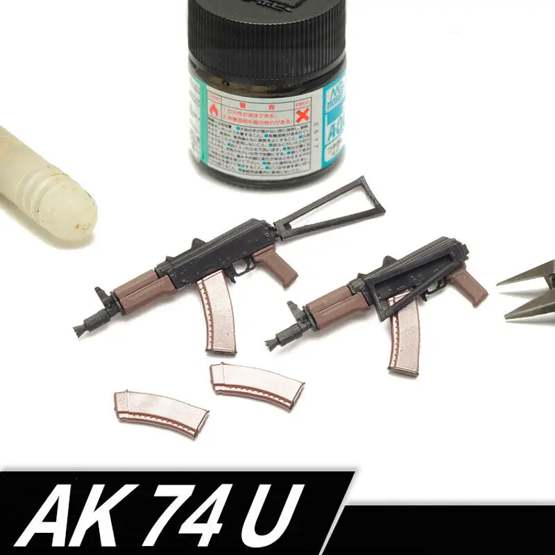 1/12 Scale Gun Props Accessories AK74U Standard Edition Model for 6